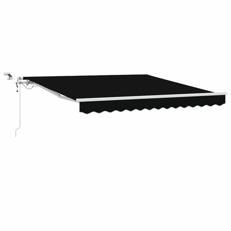 Vidaxl inklapbaar zonnescherm zwart 300 x 250 cm polyester en metaal