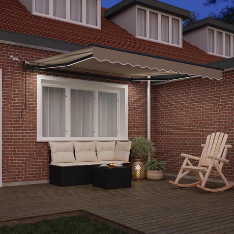 Vidaxl uitschuifbare luifel beige 300 x 250 cm polyester