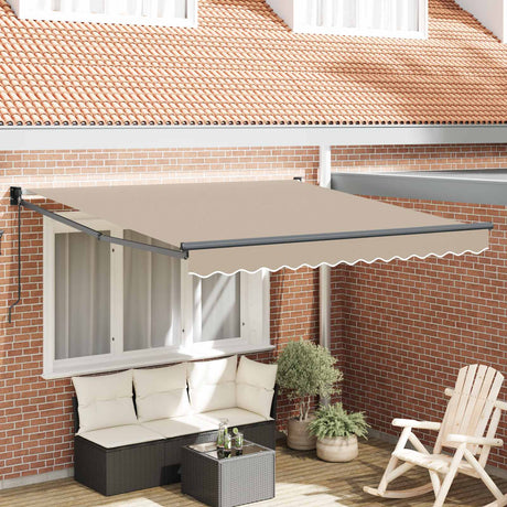 Vidaxl uitschuifbare luifel beige 300 x 250 x 165 cm