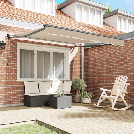 Vidaxl uitschuifbare luifel beige 300 x 250 x 165 cm