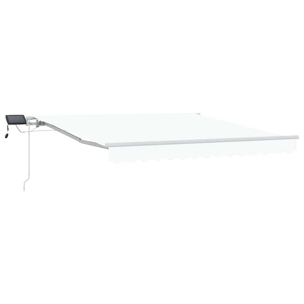 Vidaxl inklapbaar zonnescherm wit 300 x 250 cm stof en staal