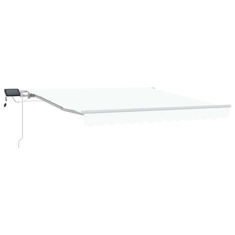 Vidaxl inklapbaar zonnescherm wit 300 x 250 cm stof en staal