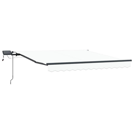 Vidaxl inklapbaar zonnescherm wit 300 x 250 cm stof