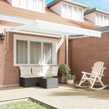 Vidaxl uitschuifbare luifel wit 300 x 250 x 165 cm polyester en metaal