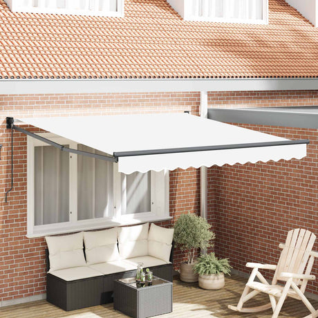 Vidaxl uitschuifbare luifel wit 300 x 250 x 165 cm