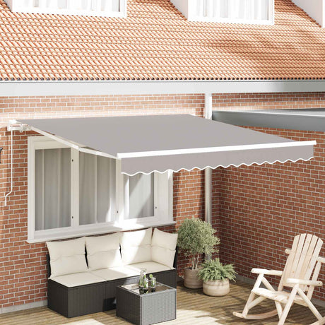 Vidaxl uitschuifbare luifel lichtgrijs 300 x 250 x 165 cm