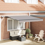 Vidaxl inklapbaar zonnescherm lichtgrijs 300 x 250 cm stof