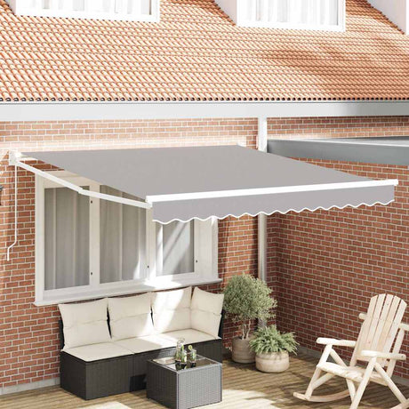 Vidaxl uitschuifbare luifel lichtgrijs 300 x 250 x 165 cm