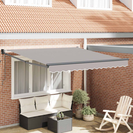 Vidaxl uitschuifbare luifel lichtgrijs 300 x 250 x 165 cm