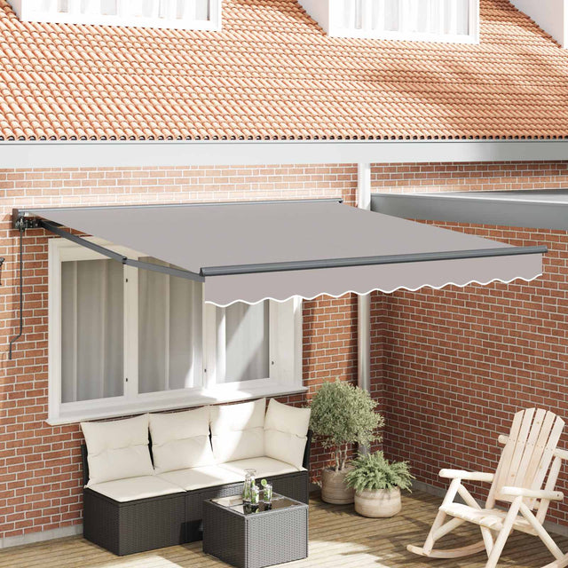 Vidaxl zijde frame lichtgrijs 300 x 250 cm polyester met pu-coating