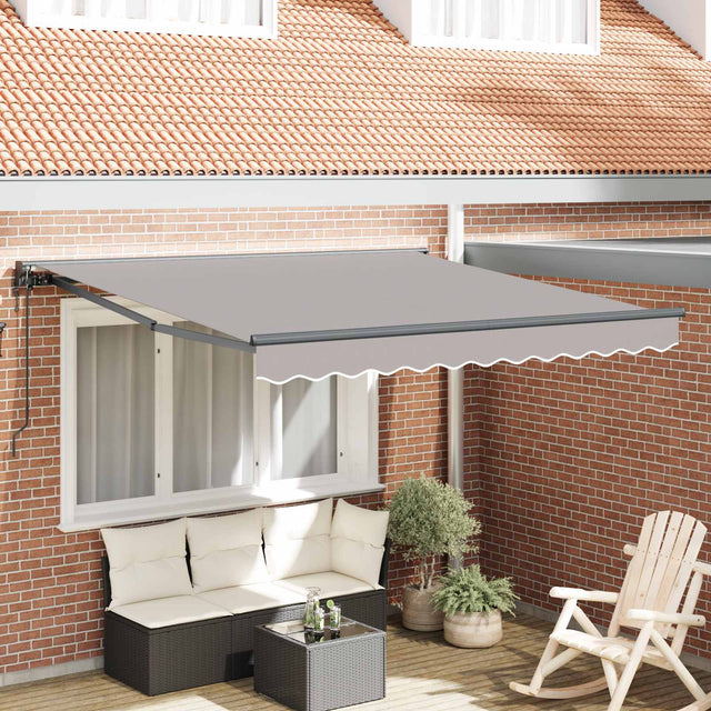 Vidaxl zijde frame lichtgrijs 300 x 250 cm polyester met pu-coating