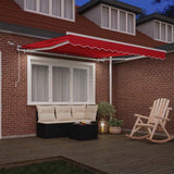 Vidaxl uitschuifbare luifel rood 300 x 250 cm polyester