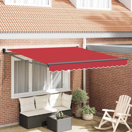 Vidaxl uitschuifbare luifel rood 300 x 250 x 165 cm