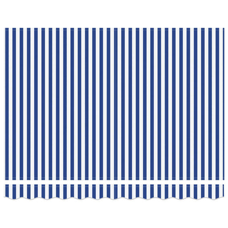 Vidaxl inklapbaar zonnescherm blauw en wit 350 x 250 cm