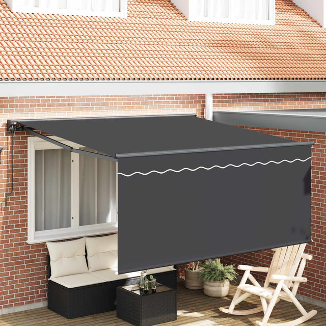 Vidaxl uitschuifbare luifel antraciet 350 x 250 cm