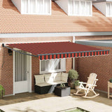 Vidaxl inklapbaar zonnescherm oranje en bruin 350 x 250 cm stof