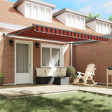 Vidaxl inklapbaar zonnescherm oranje en bruin 350 x 250 cm stof