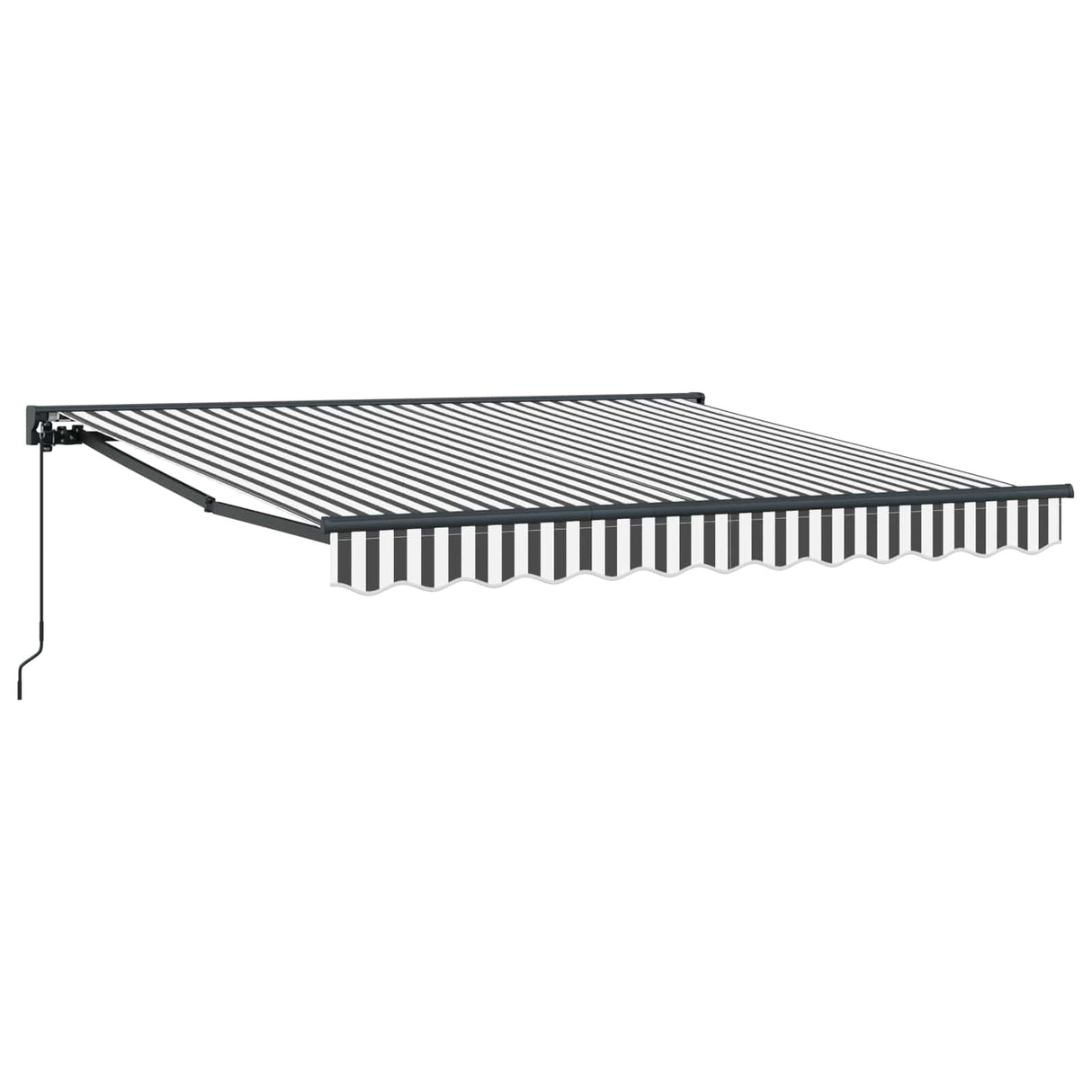 Vidaxl inklapbaar zonnescherm antraciet en wit 350 x 250 cm