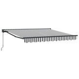 Vidaxl inklapbaar zonnescherm antraciet en wit 350 x 250 cm