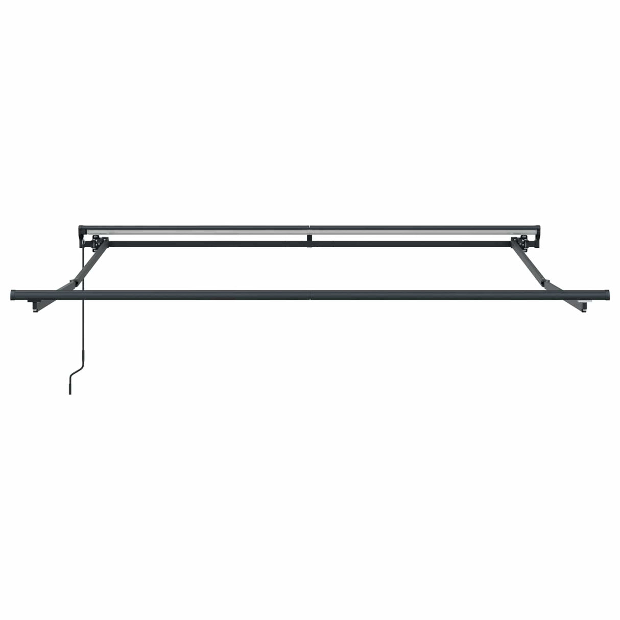 Vidaxl inklapbaar zonnescherm antraciet en wit 350 x 250 cm
