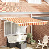 Vidaxl inklapbaar zonnescherm geel en oranje 350 x 250 cm stof