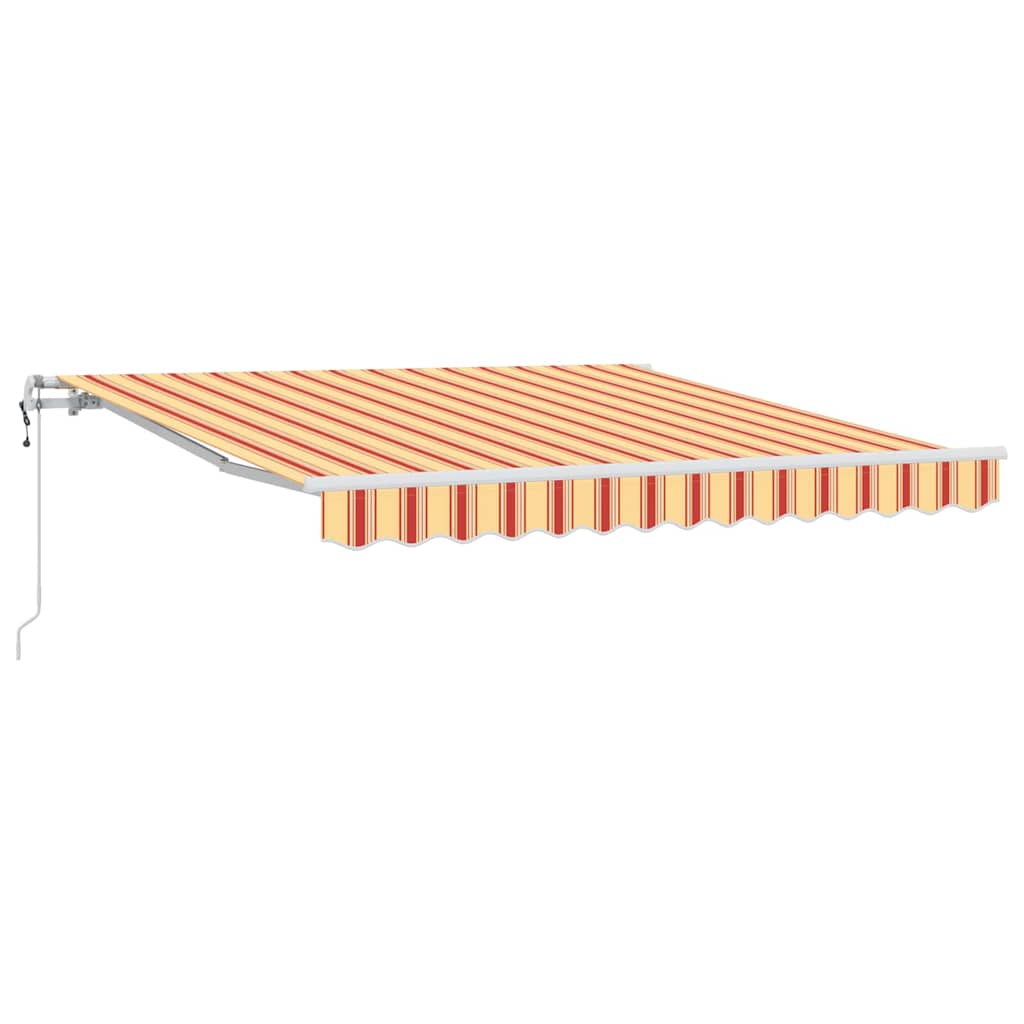 Vidaxl inklapbaar zonnescherm geel en oranje 350 x 250 cm stof