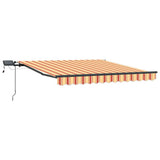 Vidaxl inklapbaar zonnescherm geel en oranje 350 x 250 cm stof