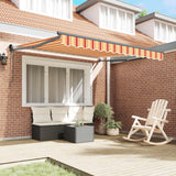 Vidaxl uitschuifbare luifel geel en oranje 350 x 250 x 165 cm
