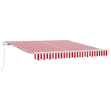 Vidaxl uitschuifbare luifel rood 350 x 250 cm polyester en aluminium