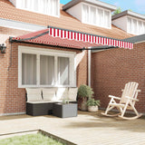 Vidaxl zijde frame rood en wit 350 x 250 cm polyester met pu-coating