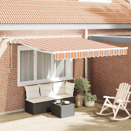 Vidaxl uitschuifbare luifel meerkleurig 350 x 250 cm polyester