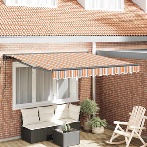 Vidaxl zijde frame blauw en oranje 350 x 250 cm