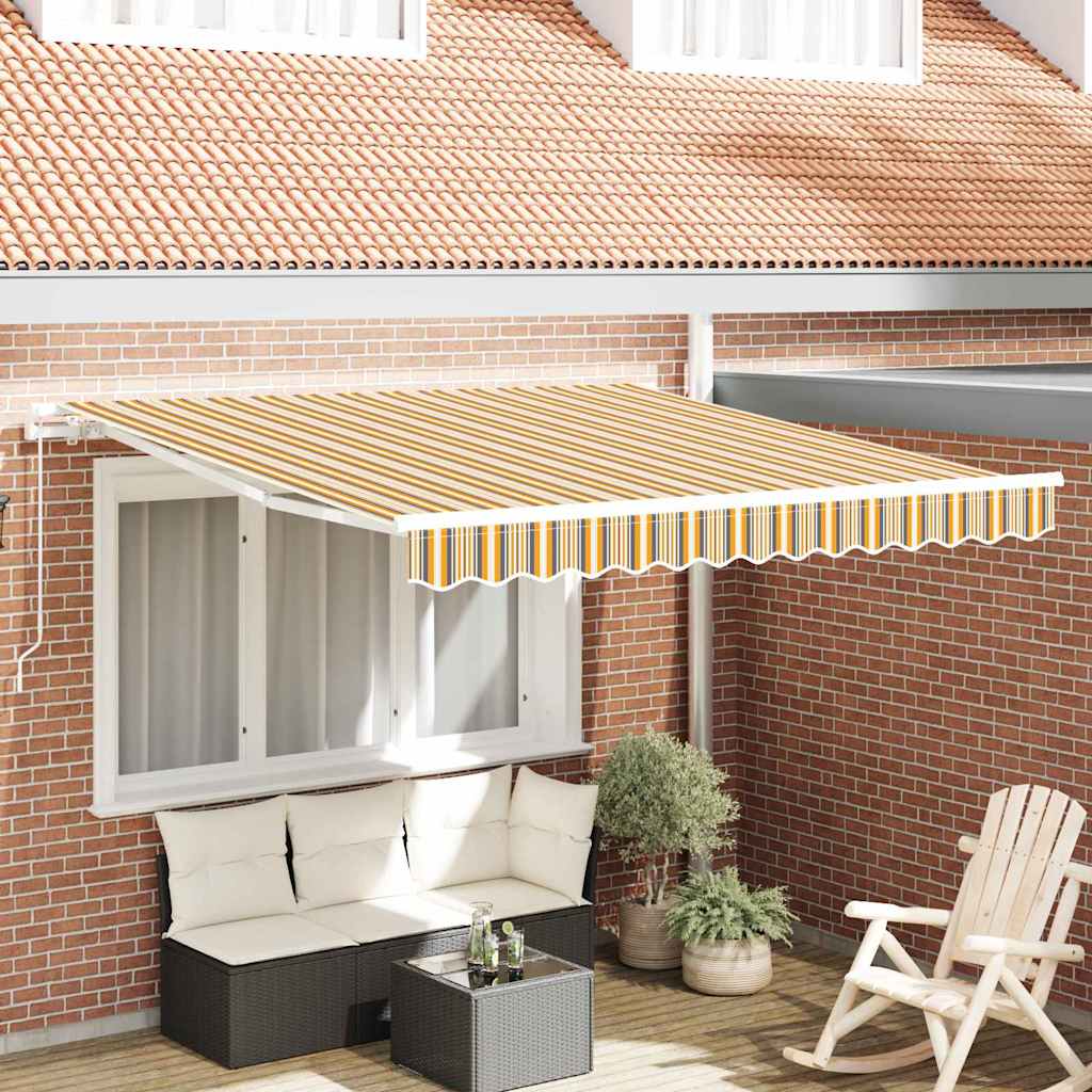 Vidaxl uitschuifbare luifel meerkleurig 350 x 250 cm