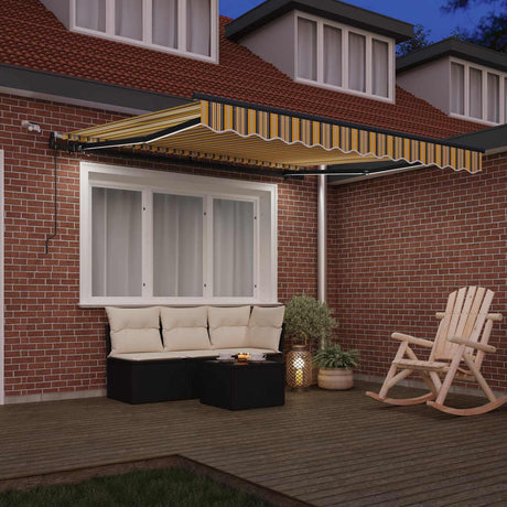 Vidaxl uitschuifbare luifel meerkleurig 350 x 250 cm polyester