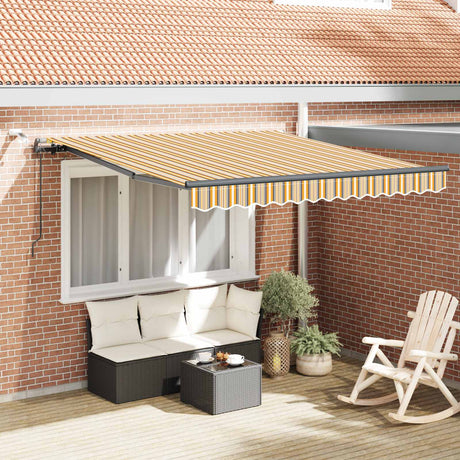Vidaxl uitschuifbare luifel meerkleurig 350 x 250 cm polyester