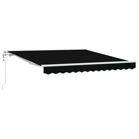Vidaxl inklapbaar zonnescherm zwart 350 x 250 cm stof