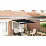 Vidaxl inklapbaar zonnescherm zwart 350 x 250 cm stof