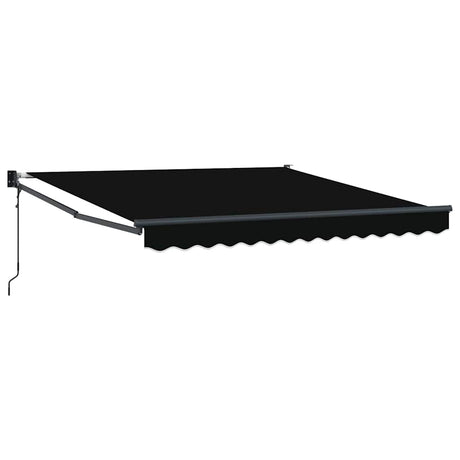 Vidaxl inklapbaar zonnescherm zwart 350 x 250 cm