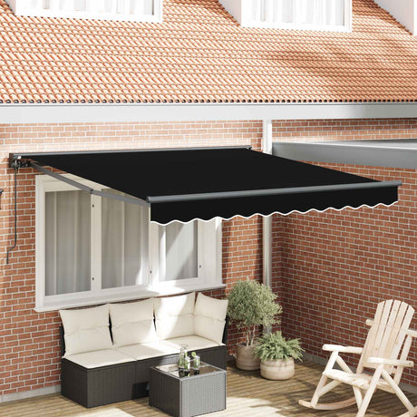 Vidaxl zijde frame zwart 350 x 250 cm polyester met pu-coating