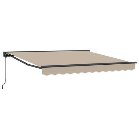 Vidaxl zijde frame beige 350 x 250 cm polyester met pu-coating