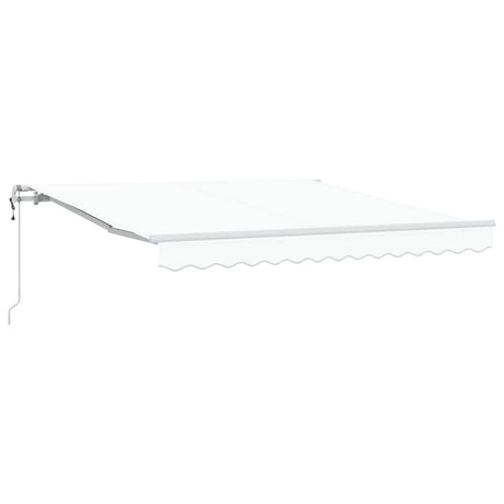 Vidaxl inklapbaar zonnescherm wit 350 x 250 cm stof