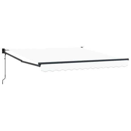 Vidaxl inklapbaar zonnescherm wit 350 x 250 cm polyester en aluminium