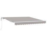 Vidaxl uitschuifbare luifel lichtgrijs 350 x 250 cm stof en aluminium