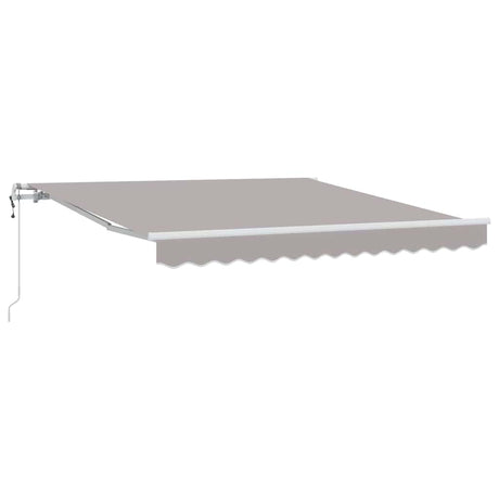 Vidaxl uitschuifbare luifel lichtgrijs 350 x 250 cm stof en aluminium