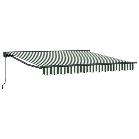 Vidaxl zijde frame groen en wit 350 x 250 cm polyester met pu-coating