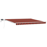 Vidaxl inklapbaar zonnescherm oranje en bruin 400 × 300 cm