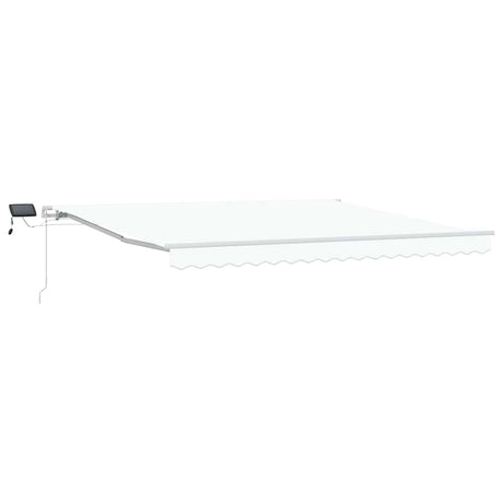 Vidaxl inklapbaar zonnescherm wit 400 × 300 cm stof en staal