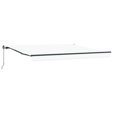 Vidaxl inklapbaar zonnescherm wit 400 × 300 cm polyester en staal