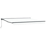 Vidaxl inklapbaar zonnescherm wit 400 × 300 cm polyester en metaal