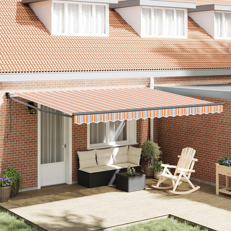Vidaxl uitschuifbare luifel meerkleurig 450 × 300 cm